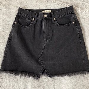 Madewell Black Denim Skirt